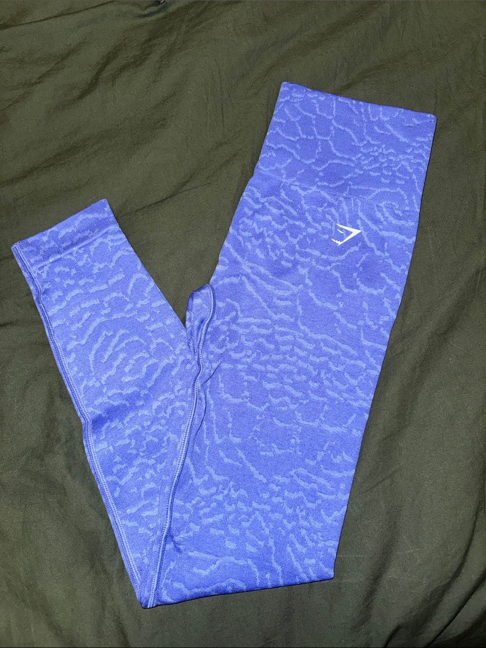 Gymshark ADAPT ANIMAL SEAMLESS LEGGINGS Blue